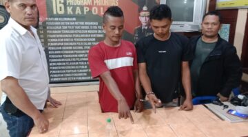 Polsek Serbalawan Resor Simalungun Tangkap Dua Tersangka Penyalahgunaan Narkotika, Ada Sabu 5,20 gram dan Alat Hisap